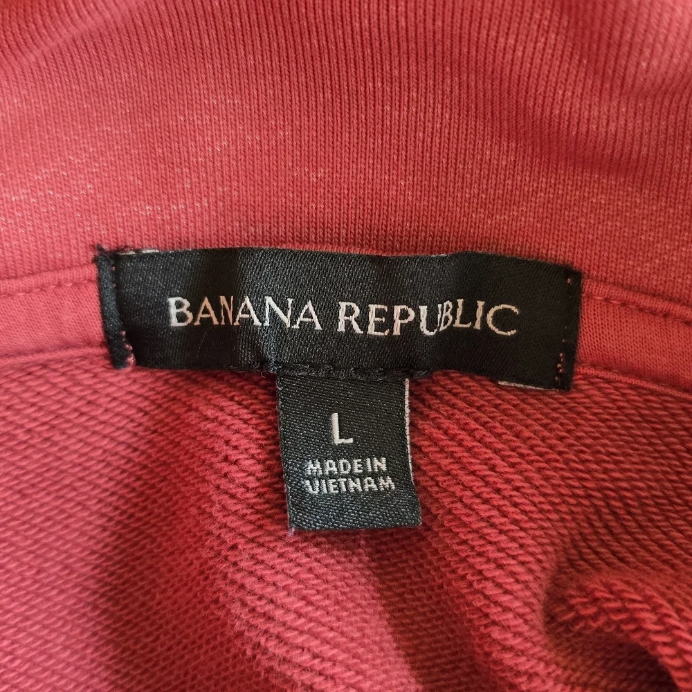 Banana Republic▪️Men's Organic French Terry Brick Red Hoodie